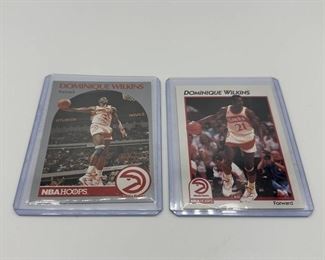 Two NBA Hoops Dominique Wilkins Basketball Cards
