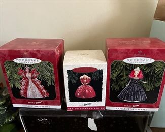 HALLMARK HOLIDAY BARBIE ORNAMENTS 