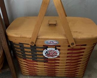 Longaberger 98 Collectors Club 25th Anniversary Flag Basket