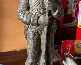 Vintage Lenzini Artworks, Rare 14" 1965 Composite Minuteman American Revolution Statue, Lenzini Signed and Dated Statue, 