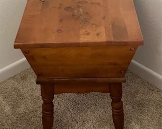 Pair of Americana end table with storage
