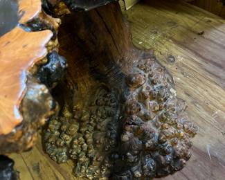 Base of burl table