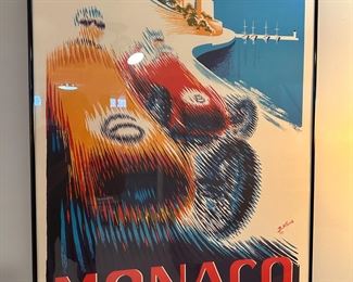 1957 Monaco Grand Prix Car Racing Poster