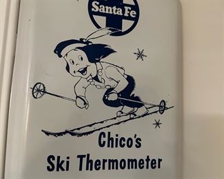 Large Vintage Super Chief Santa Fe Railroad Thermometer