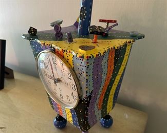 Whimsical "Land of Enchantment" Table Clock by Wild Bill Tick Tock of New Mexico