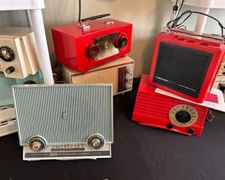 Vintage Red Bakelite AM-FM Radios