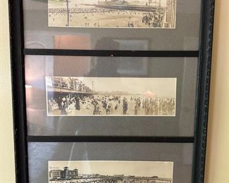 Three Early 1900s Framed Seashore Photos of Atlantic City, New Jersey