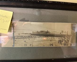 Three Early 1900s Framed Seashore Photos of Atlantic City, New Jersey