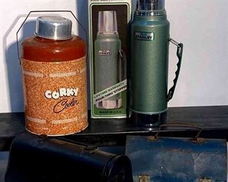 Antique Lunch Boxes, Aladdin Stanley, Corky Cooler