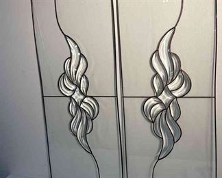 Two Stunning Leaded Glass Panes. Lead Needs Tightened In A Couple Places Noted In Photos 