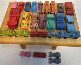 Tootsietoy Diecast Cars Ford, Jaguar, Plymouth, MG, Wedge Dragster, Monza, Thunderbird Roadster And More 