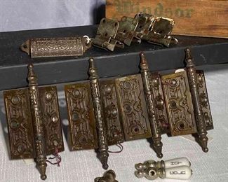Vintage Door Hinges, Cabinet Pull, Faucet Handles