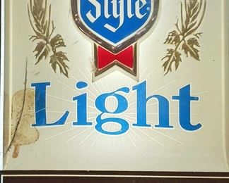Vintage Heilemans Old Style Light Lighted Sign