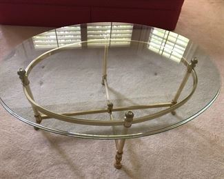 COFFEE TABLE -GLASS & BRASS