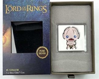1oz Silver Gollum Chibi Coin, LotR .999