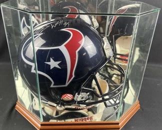 JJ Watt Signed Texans Helmet (PSA/DNA) in Case