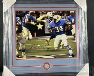 Earl Campbell Signed Photograph, JSA, Framed