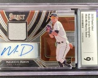 Mauricio Dubon Rookie Patch Auto CSG 9 MINT