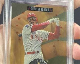 1994 Juan Gonzalez Rangers Clear Card PSA 8