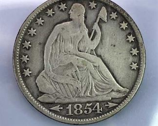 1854-O Seated Liberty Half Dollar w/ Arrows, VF