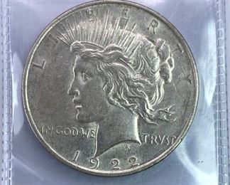 1922-D Peace Silver Dollar, U.S. $1 Coin