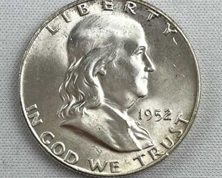 1952-D Franklin Half Dollar Choice BU w/ Great