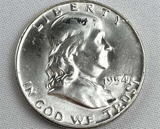 1954-D Franklin Half Dollar Choice BU w/ Great Luster
