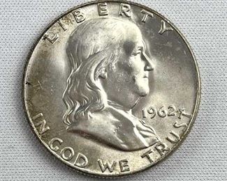 1962-D Franklin Half Dollar Choice BU w/ Luster
