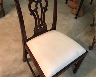 Set of Eight Mahogany Chippendale Style Chairs by Maitland-Smith