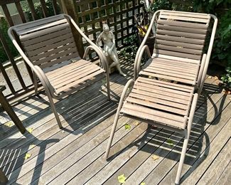 (4) Brown Jordan Armchairs & 1 Ottoman