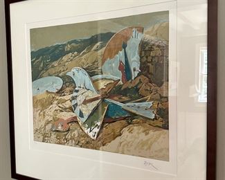 "Blue Bird" Lithograph 81/100, Signed Bak (Samuel Bak)