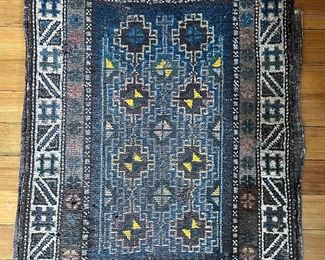 Wool Rug (brown, orange) - approx. 2' x 4'