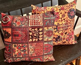 (2) Velvet Down Pillows