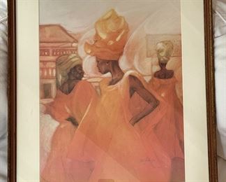"African Ladies," Print Signed Tom Feelings