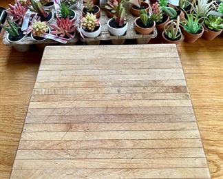 Boos Block & Faux Succulents