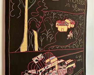 Vintage Kenyan Fabric Artwork