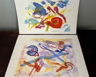 (2) Watercolors, Signed Susan Re