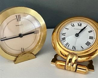 Tiffany & Co. (left) & Cartier (right) Clocks