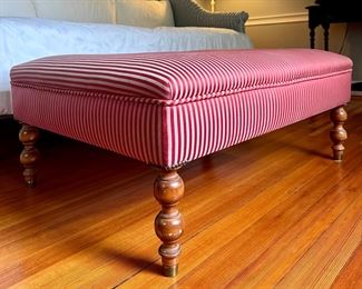 Oversized Striped Ottoman