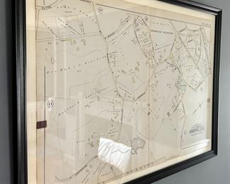Framed Brookline Map
