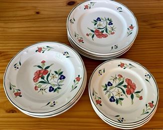 Set of Floral Dishes