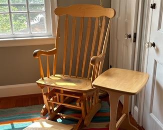 Glider Rocker with Foot Stool & Side Table