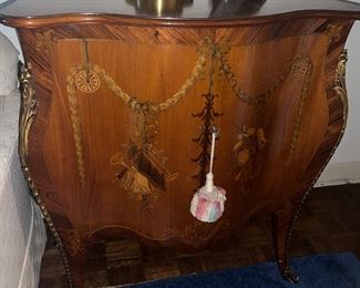 Take BIDS :Gorgeous French (?) style inlaid cabinets matching pair!! $400pr or best offer