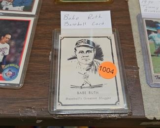 BABE RUTH BASEBALL CARD