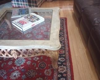 Marble accent coffee table