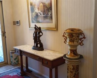 Beautiful marble entryway table