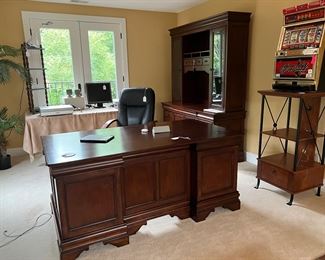 TRADITIONAL DESK AND BOOKCASE