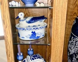 Blue & white collectibles