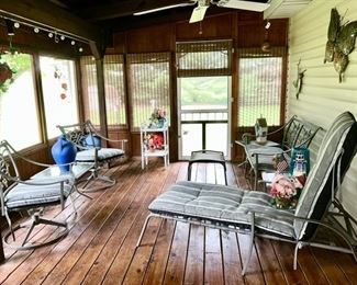 Metal patio furniture w/ cushions, very good condition!