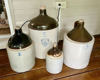 Antique stoneware jugs